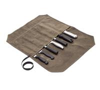 Porta coltelli, custodia arrotolabile per coltelli da chef, in tela cerata, porta coltelli, per utensili da cucina e da casa, borsa a portafoglio multiuso, borsa arrotolabile per pennelli da viaggio