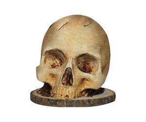 Porta coltelli in resina a forma di teschio - Spooky Horror Kitchen Block | Il porta coltelli in resina spettrale combina un sorprendente pezzo di conversazione a tema horror con posate resistenti e di