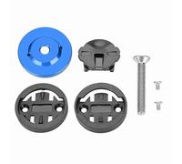 Porta Computer da Bici da Strada e Montagna, Supporto per Contachilometri GPS, Capsula per Attacco Manubrio 28,6mm, Blu - Alluminio Robusto, Compatibile con e (Blu)