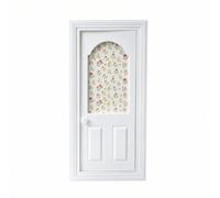 Porta con Cornice Leggero Giocattoli, Porta Bianca Ovale Con Inserto Floreale, Bianco, Porta Ovale