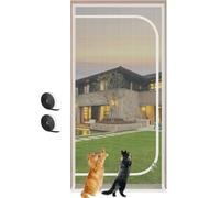 Porta con Zanzariera for Gatti Adatta A Porte di Dimensioni 150 Cm X 220, Sicura Animali Domestici, Impedisce Ai Scappare, Che(95x205cm)