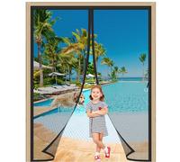 Porta con Zanzariera Magnetica 280x240cm Chiusura Automatica Adsorbimento Magnetico Rete Senza Forare Crittografia Tenda Anti Zanzare per Ingresso Porta Cortili Cantine Terrazze Nero