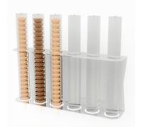 Porta coni gelato in plexiglas 6 file da parete altezza 52xh50 cm - 72 coni gelato colore trasparente con valvola ferma coni in silicone sostituibile trasparente