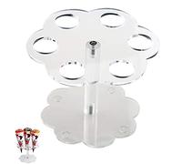 Porta Cono Gelato Supporto per Gelato a 6 Fori Supporto Supporto per Gelato Multifunzione a 6 Fori Acrilico Gelato Cono Supporto per Involtini di Sushi, Popcorn, Zucchero Filato, Patatine Fritte