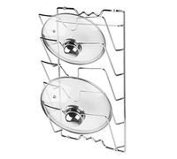 Porta Coperchi Cucina da Appendere, Porta Coperchi Verticale in Acciaio Inossidabile, 5 Coperchi, Supporto Porta Pentole in Metallo, per Pentole e Stoviglie, 43,4 * 27,8 * 9,7 cm
