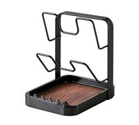 Porta Coperchi Pentole Rastrelliera A Doppio Strato Per Utensili E Coperchi | Organizer Coperchi da Piano di Lavoro Per Cucina Ristorante Appartamento Sala da Pranzo Nero