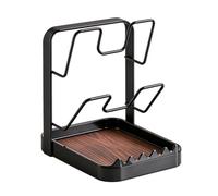 Porta Coperchi Pentole Rastrelliera A Doppio Strato Per Utensili E Coperchi | Porta Coperchi Pentole Per Cucina Ristorante Appartamento Sala da Pranzo Nero
