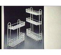 Porta cosmetici a 3 piani modello florenza di colore bianco