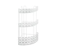 Porta cosmetici ad angolo a 3 piani modello florenza di colore bianco