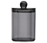 Porta cotton fioc, contenitore per cotton fioc,Scatola di cotone nero | Supporto trasparente per tamponi di cotone asta, distributore di palline di cotone asta, organizzatore di contenitori per sala