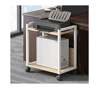Porta CP Fisso Supporto Stampante Mobile con Ruote Girevoli, Supporto Torre PC a 2 Livelli con Ripiano Aperto e Telaio in Metallo Stabile, Ufficio Domestico Supporto CPU (Colore: 2)
