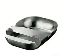 Porta cucchiaio in acciaio inossidabile 304 per utensili da cucina e coperchi per pentole con base stabile per organizzazione del piano di lavoro finitura argento 14,5 cm