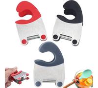 Porta cucchiaio per pentola 3 pezzi 2x3 Porta cucchiaio in acciaio inossidabile antiscottatura per pentola con impugnatura in gomma Utensile da cucina per resto Utensile da cucina