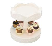 Porta cupcake - Vassoio girevole a doppio strato, macchina da tavolo per sushi e cupcake, per cioccolato, pane, caramelle, compleanni, matrimoni, feste, vacanze, laurea, casa, cucina, bar