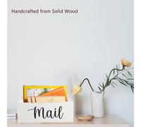 Porta da banco, organizer per da banco, in legno rustico, porta buste, lettere