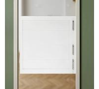 Porta da Bar in Legno massello, Bianca, Semi-Aperta, Porta da Salone in Stile Occidentale con Chiusura Automatica, Adatta per cucine, Bar e ingressi di Negozi - 35,4/39,4 Pollici, con 3 CERN