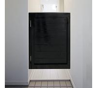 Porta da Bar in Legno Nero Extra Larga - Porta Girevole per Bar Adatta a corridoi e ingressi di cucine, Elegante Arredamento per la casa, Porta da Bar Rustica, Resistente e Facile da Install