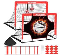 Porta da Calcio [120x90x90cm] Porte da Calcio Giardino Porticine da Calciio con Bullseye, Scala di Agilità, Disco Marcatore, Attrezzatura per l'allenamento del Calciio