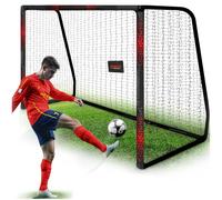 Neo-Sport Porta da calcio da calcio per bambini e adulti con custodia protettiva 300 x 200 x 120 cm, nero a pois rossi