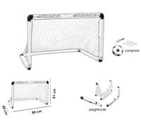 Porta da Calcio Allenamento Pieghevole Set Completo Rete Picchetti Trasportabile