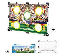 Porta da calcio per bambini, set da 2 pezzi, grande porta da calcio per bambini, pieghevole, stabile, con rete di ancoraggio e borsa per il trasporto, porta da calcio per il giardino, allenamento