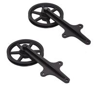 Porta da Fienile, Kit di ganci for rulli for porte scorrevoli in legno for fienili, 2 pezzi, neri, con accessori (senza binario/senza porte)