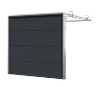 Porta da garage 2500 x 2500 mm, sezionale, modello basic, Grigio antracite simile a RAL 7016, configurabile su misura
