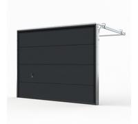 Porta da garage, sezionale, modello basic, grigio antracite simile a RAL 7016, 2000 x 1900 mm, configurabile su misura