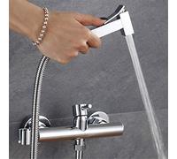 Porta da Portata a Mano in Ottone Solido Doccia Portatile Set con Mixer Bidet di Acqua Calda e Fredda Rubinetto Musulmano wiret shattaf