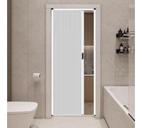 Porta del bagno a fisarmonica pieghevole senza fori, divisorio per la privacy, salvaspazio, 157,5 x 203 cm, ideale per appartamenti e piccoli spazi