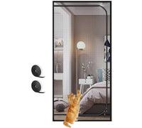 Porta Del Balcone Con Cancello For Gatti, Adatta For Porte Di Dimensioni 100 Cm X 210 Cm, Cancello In Rete Ispessita A Prova Di Gatto For Soggiorno, Camera Da Letto, Cucina, Terrazza(Size:110x220cm)