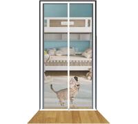 Porta Del Balcone Con Zanzariera, In Rete Antigraffio For Gatti, Protezione Dagli Insetti, D'ingresso, Nessuna Perforazione For Il Patio(80x200cm)