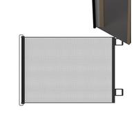 Porta del bambino retrattile - Porta a rete retrattile | Gates per animali retrattili Mesh | Partizione porta scale Perbes di gatto a prova di bambino senza drille per ponte c
