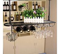 Porta del bottiglia, porta bottiglia montato a parete - moderna portabole in vetro a sospensione di ferro pianta decorativa per bar, fioriera, ripiani di scaffalature, cucina o cantina del vino