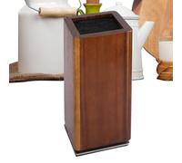 Porta del coltello magnetico-360 ° supporto a doppia faccia ruotabile in legno, blocco di accumulo di lama stabile | Organizzatore da cucina per appassionati di cucina, chef, chef professionisti, barr