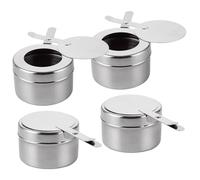 Porta del combustibile in acciaio inossidabile, 4 pezzi Porta del carburante per con copertura staccabile e maniglia portatile, la protezione a da piatto facile da pulire per la casa p