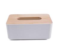 Porta del Coperchio della Scatola del distributore di Tessuti facciali, Supporto per Scatola di Tessuto Rettangolare in plastica e Legno per Il Bagno del comò di Home Office