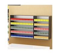 Porta del Display di Sigarette in Metallo Supermercati Soggiorno di Sigarette Rack Impermeabile/prevenire La Ruggine for I Negozi di Alimentari, Spacciatore di Sigaretta Automatica (Color : Silver,