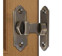 Porta del fienile scorrevole - Gancio di bloccaggio in metallo robusto, bullone di privacy per porte interne ed esterne, hardware di finitura nera resistente alla ruggine