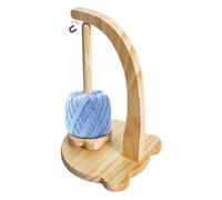 Porta del filo in legno, filo filato in legno filato per palline di filato | Mandrini del filo anti-slip, portatili a maglieria rotabili, distributore di spinner all'uncinetto per l'uncinetto e lavoro