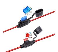 Porta del fusibile automatico impermeabile 18/16 Awg for fusibili mini/standard, fusibile da 30amp gratuito (Color : Standard - 16AWG)