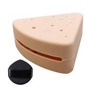 Porta del in polvere a triangolo, refler di viaggio, formaggio design per il trucco in silicone | Dust -Resistant Cosmetic Storage Box, Trans Case