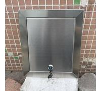 Porta del pannello di accesso in acciaio inossidabile con serratura a chiave, 45,7 x 45,7 cm, porta di accesso per esterni, parete sicura, soffitto, portello di ispezione verticale con serratura (A)