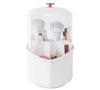 Porta del pennello per trucco con polvere a prova di polvere Organizzatore di vanità a forma di cuore a forma di cuore Organizzatore di vanità a forma di cuore con coppa a pennello per trucco a 7 slo