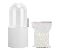 Porta del pennello per trucco Copertura trasparente Affermazione impermeabile grande capacità per il bagno (Bianco)