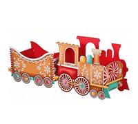 Porta del regalo di Babbo Natale in treno, treno presente per le vacanze di Babbo Natale, giocattolo di cartone festivo per decorazioni per la casa per bambini consegnare allegria per le vaca A SMALL