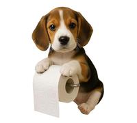 Porta Del Rotolo Di Gabinetto Per Cani, Supporto Per Asciugamano Di Carta 3D, Porta Di Tessuto Cucciolo In Resina Realistica, Supporto Per La Carta Igienica Montata A Parete, Pianta Stoccaggio