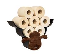 Porta del rotolo di toilette di pecora - porta assoluto di carta a parete | Pørta Dël tessuto igienico senza pugno, portapacchi per tessuti creativi del bagno | 12 Rolls Organizer per Dorm Vanity Dail