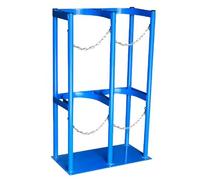 Porta del Serbatoio di Ossigeno Deluxe per Lo stoccaggio e Il Trasporto, scaffale Fissa del Cilindro a Gas Pesante, con Catena di Protezione Regolabile, per la Fabbrica di Laboratorio (Blu, 60x30x10