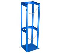 Porta del Serbatoio di Ossigeno Deluxe per Lo stoccaggio e Il Trasporto, scaffale Fissa del Cilindro a Gas Pesante, con Catena di Protezione Regolabile, per la Fabbrica di Laboratorio (Blu,